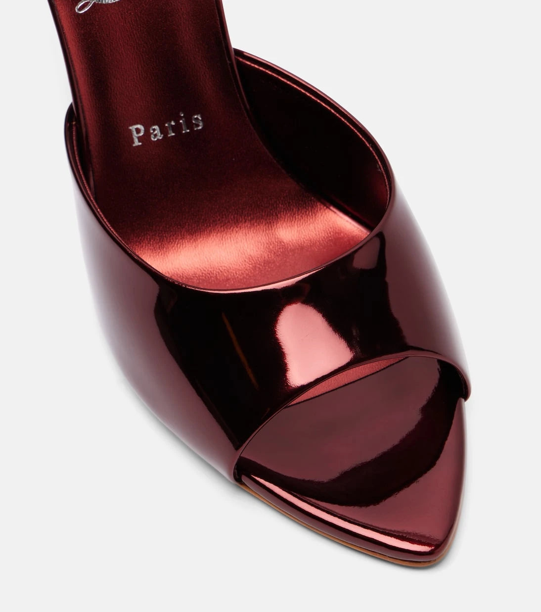 Christian Louboutin - Miss Z 100 mirrored leather mules