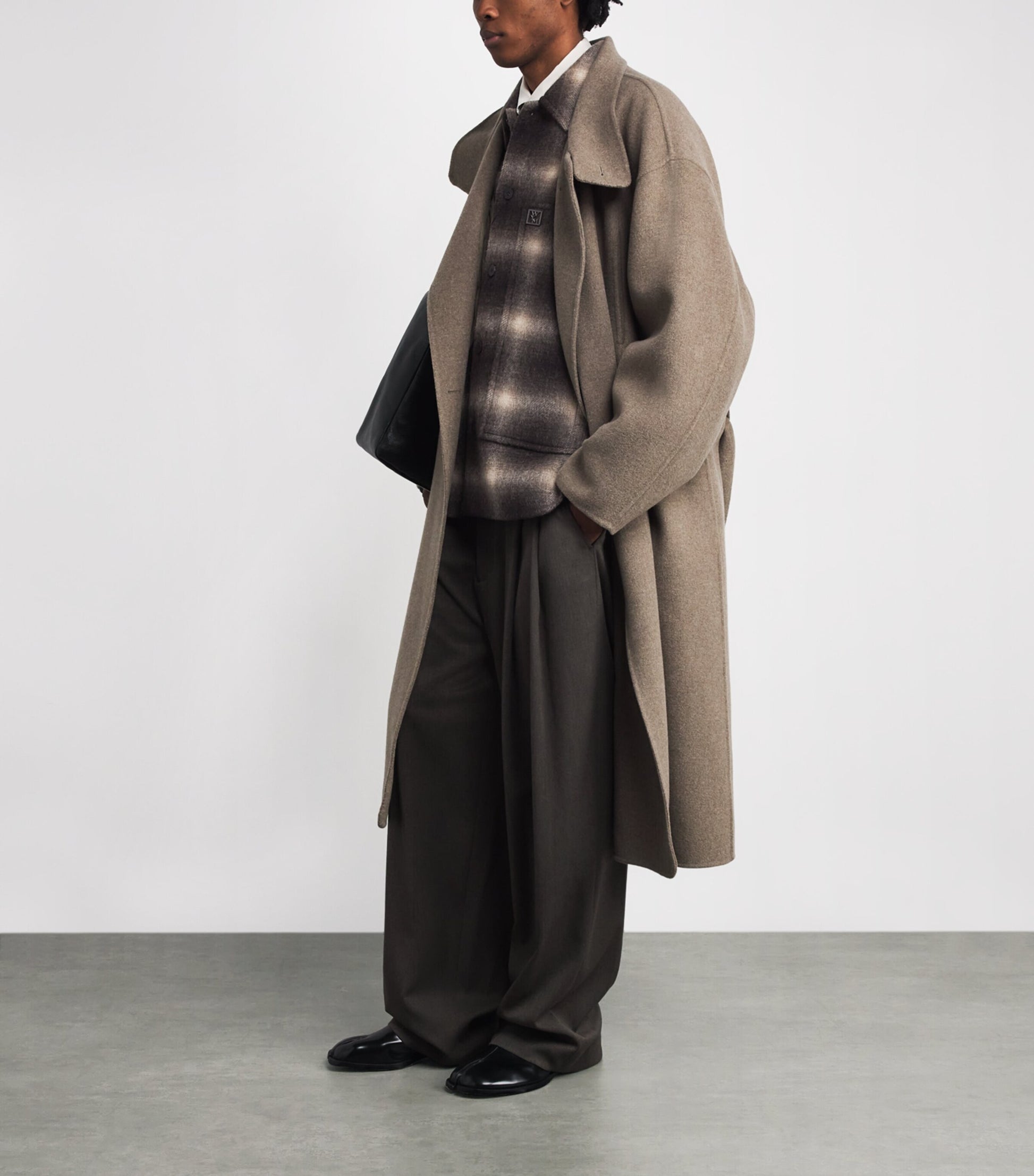 Multi Wool-Alpaca Check Shacket