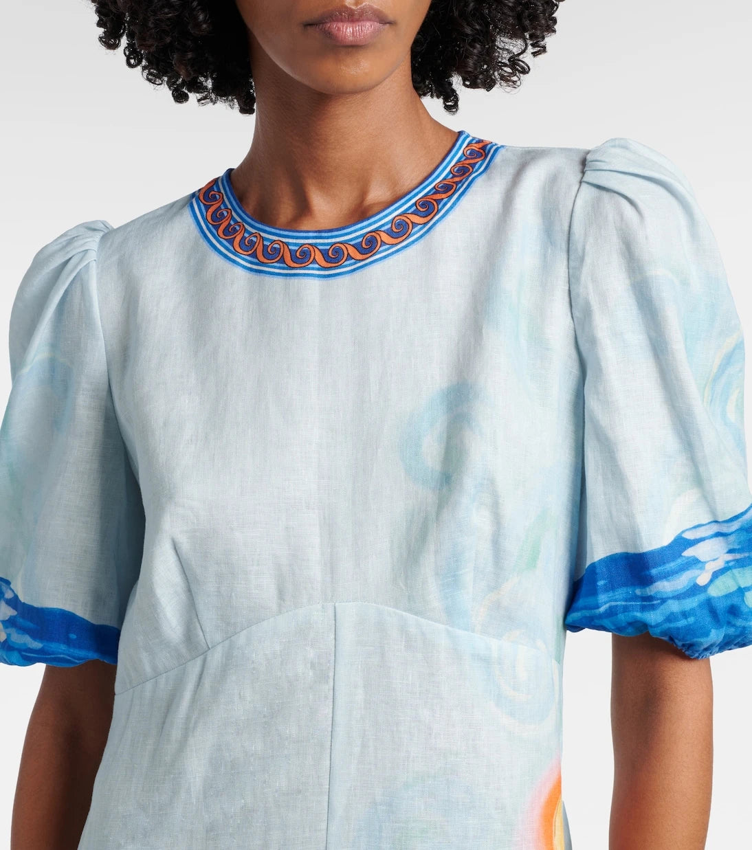 Alémais - Printed linen midi dress