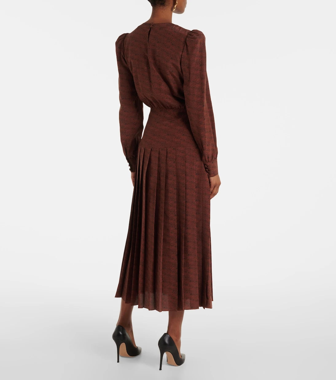 Alessandra Rich - Leopard-print silk midi dress