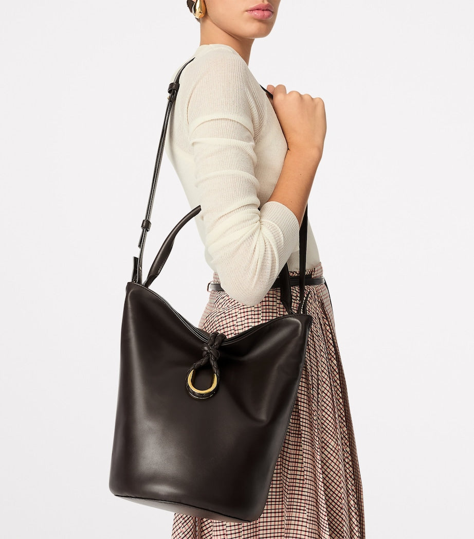 Bottega Veneta Brown Leather Liberta Bucket Bag