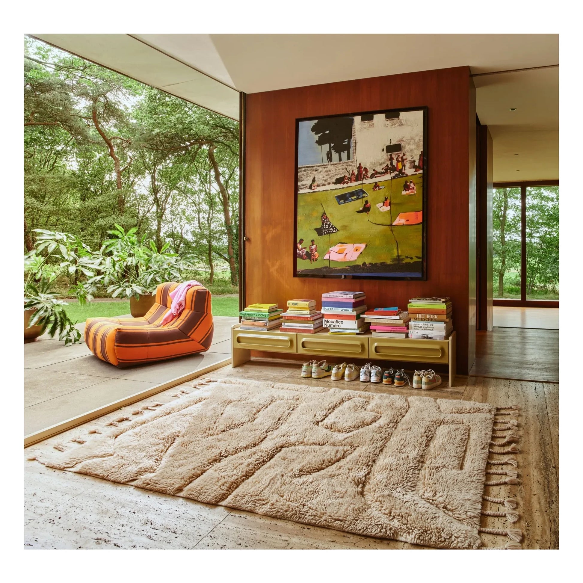 HKliving - Limitless wool carpet | Cream