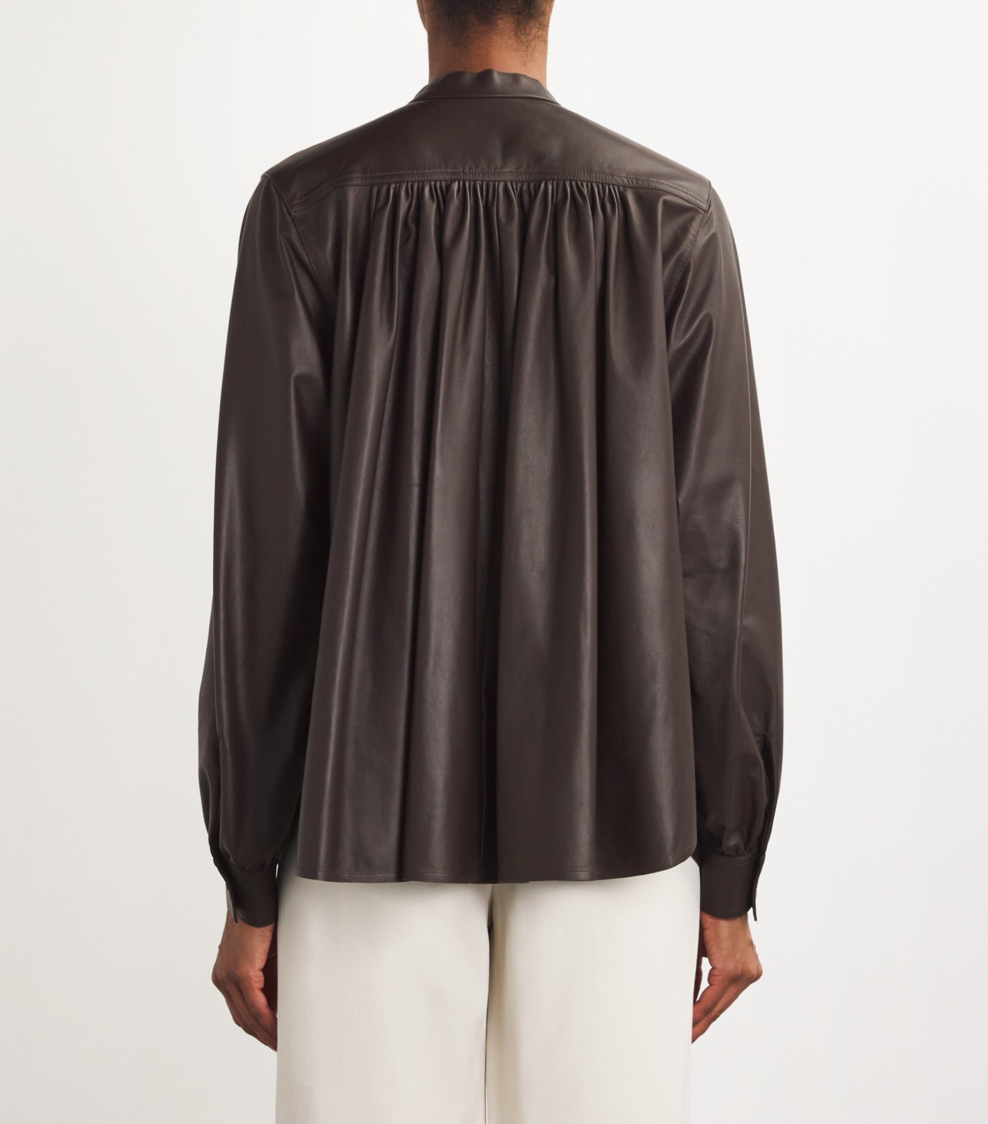 Yves Salomon Beige Leather Blouse