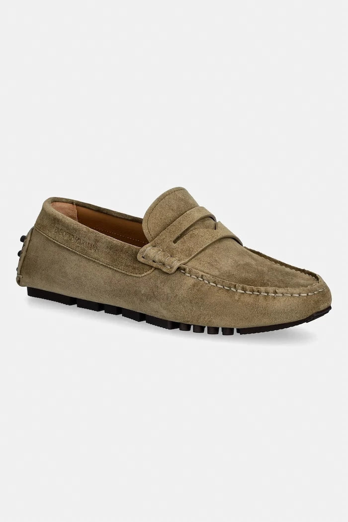 Emporio Armani erkek süet mokasen