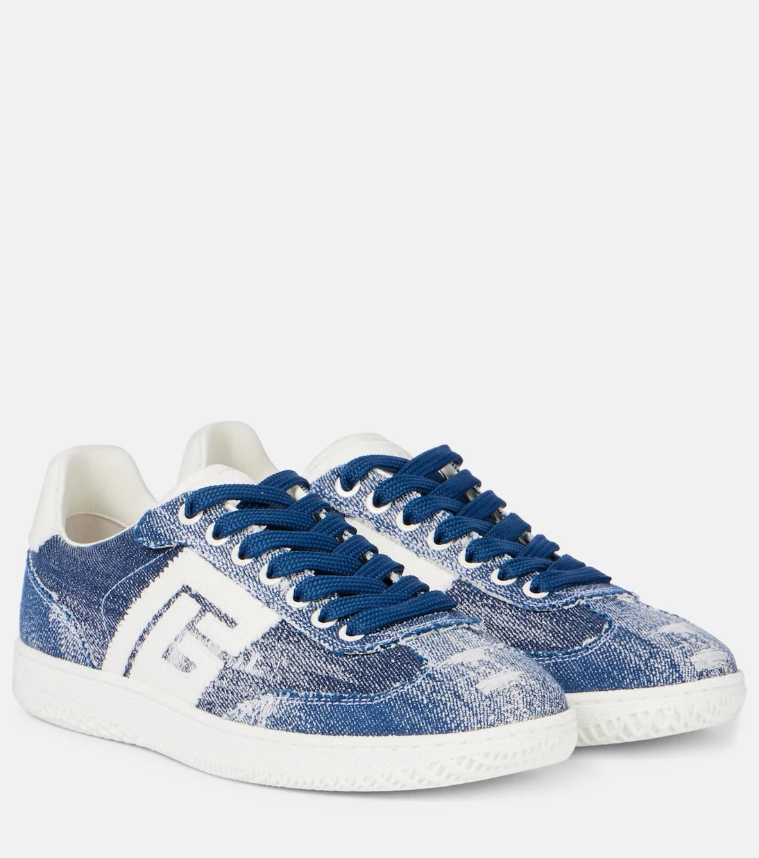 Balmain - Swan denim sneakers