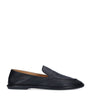 Black Canal Leather Loafers