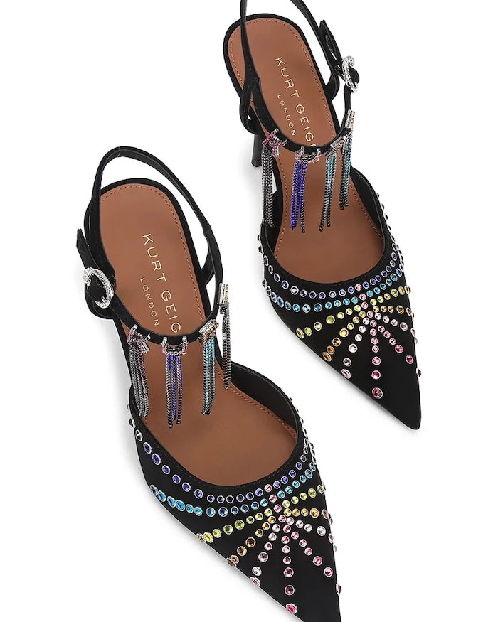 Kurt Geiger London Kurt Crystal Point İnce Topuklu Süet Ayakkabı