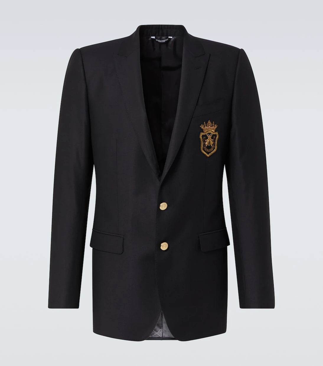 Dolce&Gabbana - Yamalı yün ve ipek blazer