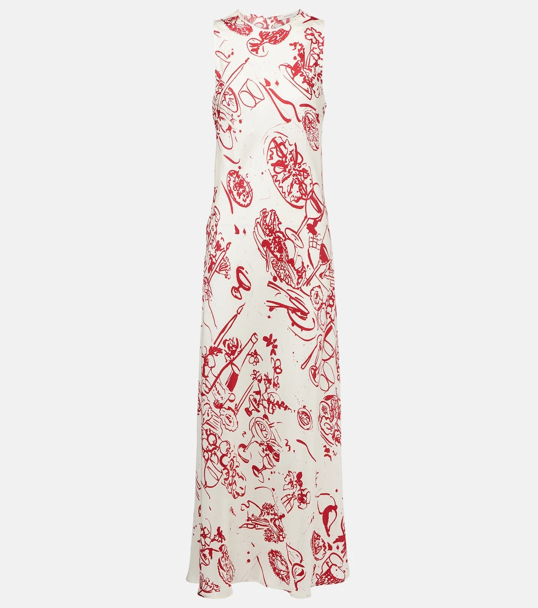 Asceno - Printed silk maxi dress