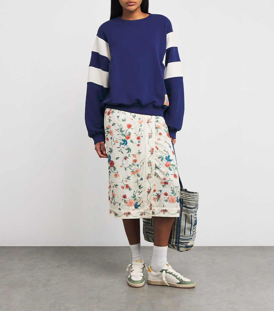 MOTHER Blue The Drope Square Sweatshirt