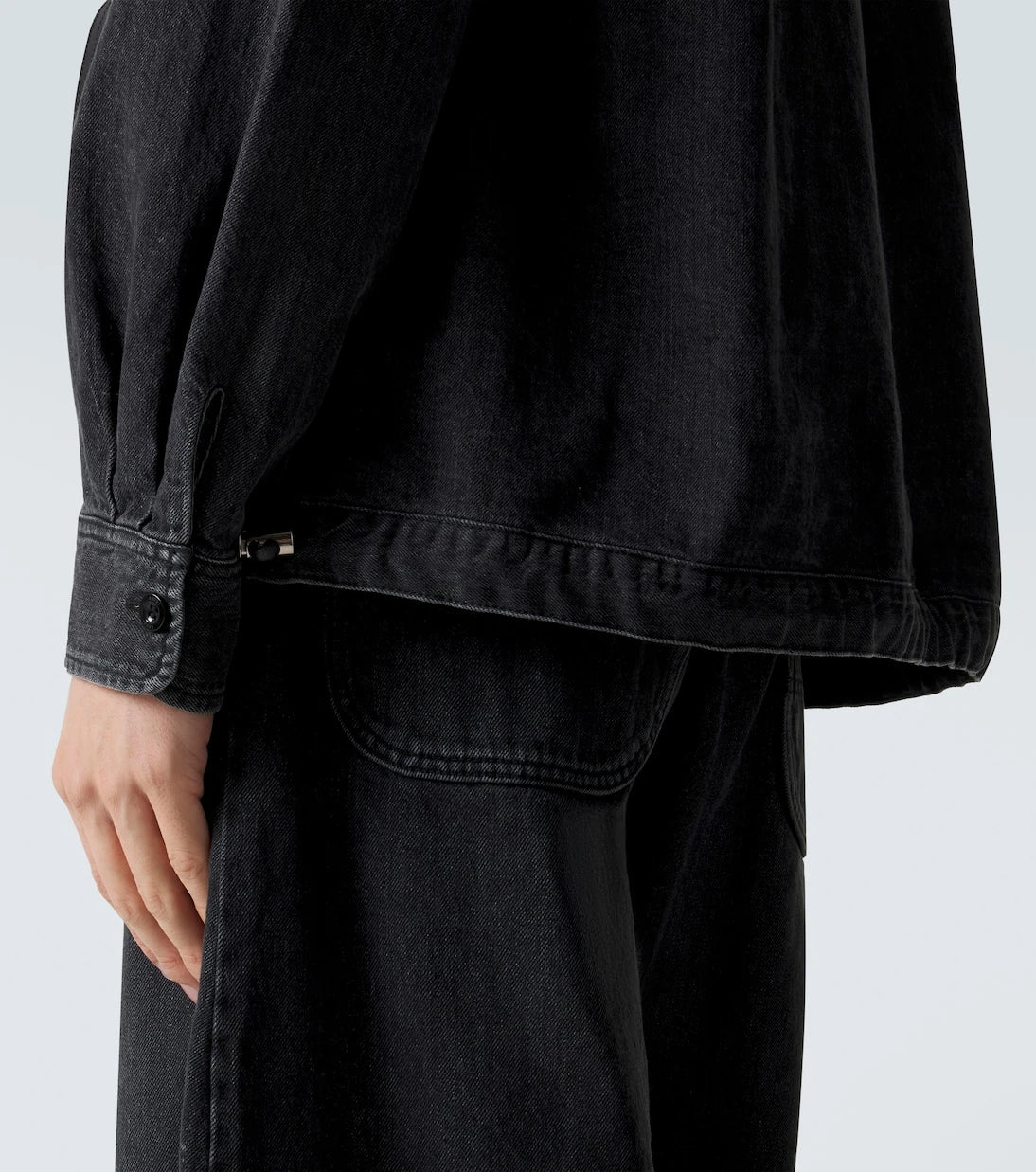 Sacai - Twill-trimmed denim blouson jacket
