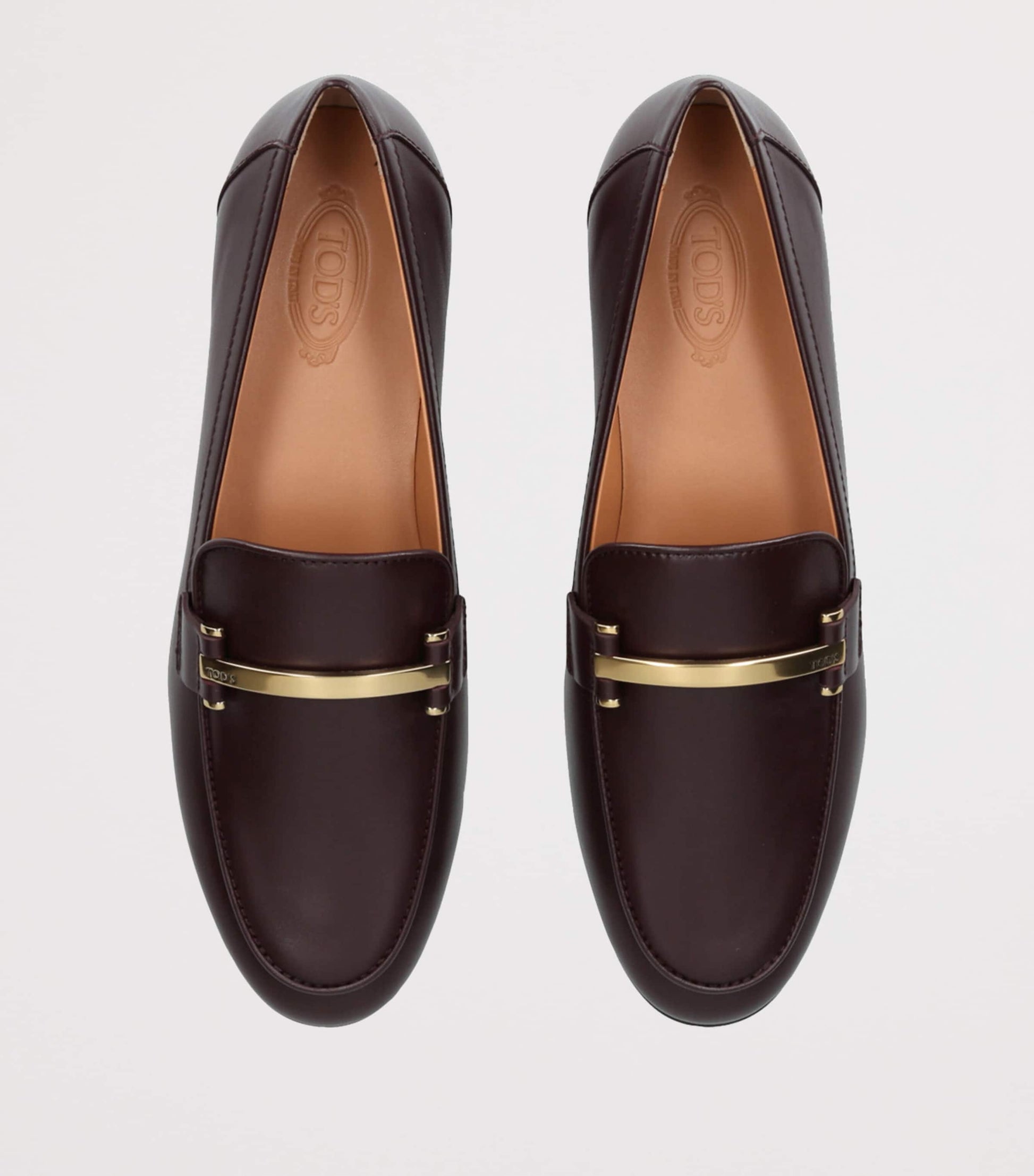 Tod's Brown Leather Barretta Mocassins
