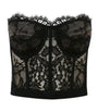 McQueen Black Lace Bustier Corset Top
