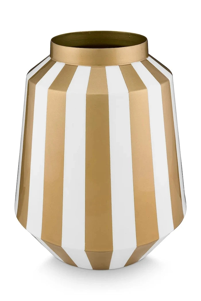 Декоративна ваза Pip Studio Stripes White-Gold
