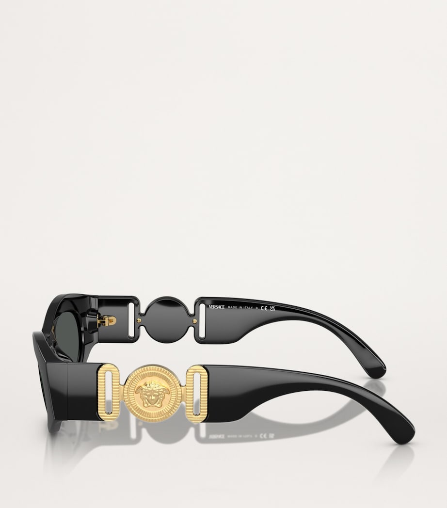 Black Acetate Oval Sunglasses