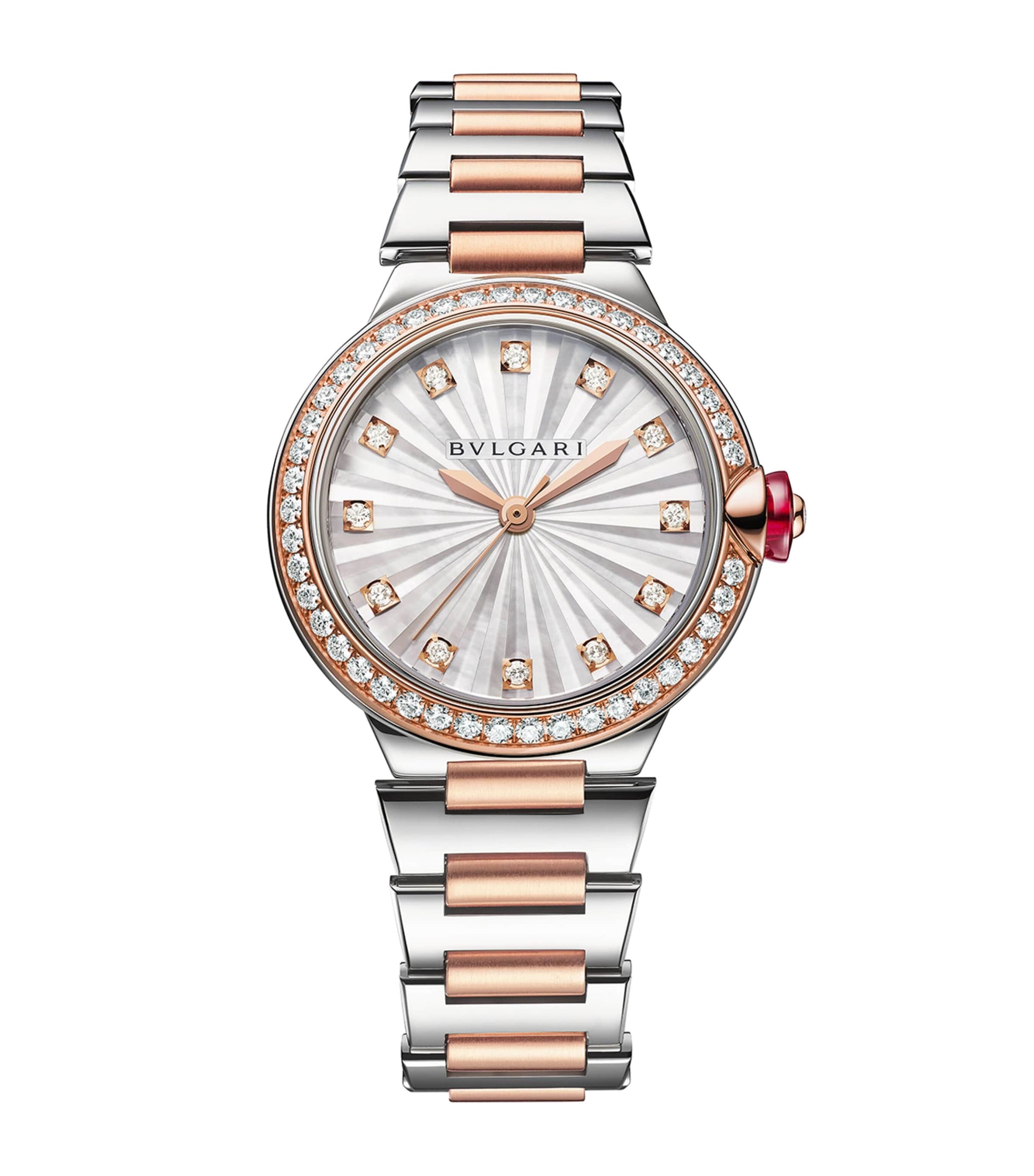 Rose Gold, Stainless Steel and Diamond Lvcea Watch 33mm