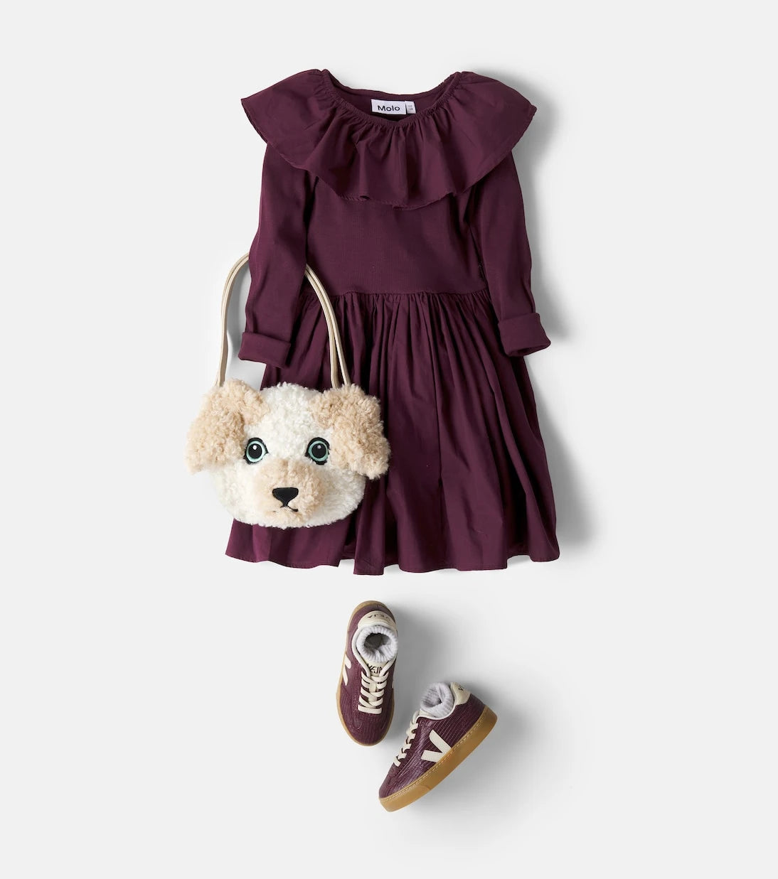 Molo - Cille cotton jersey and poplin dress