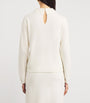 Wool-Silk-Cashmere Lace-Trim Sweater