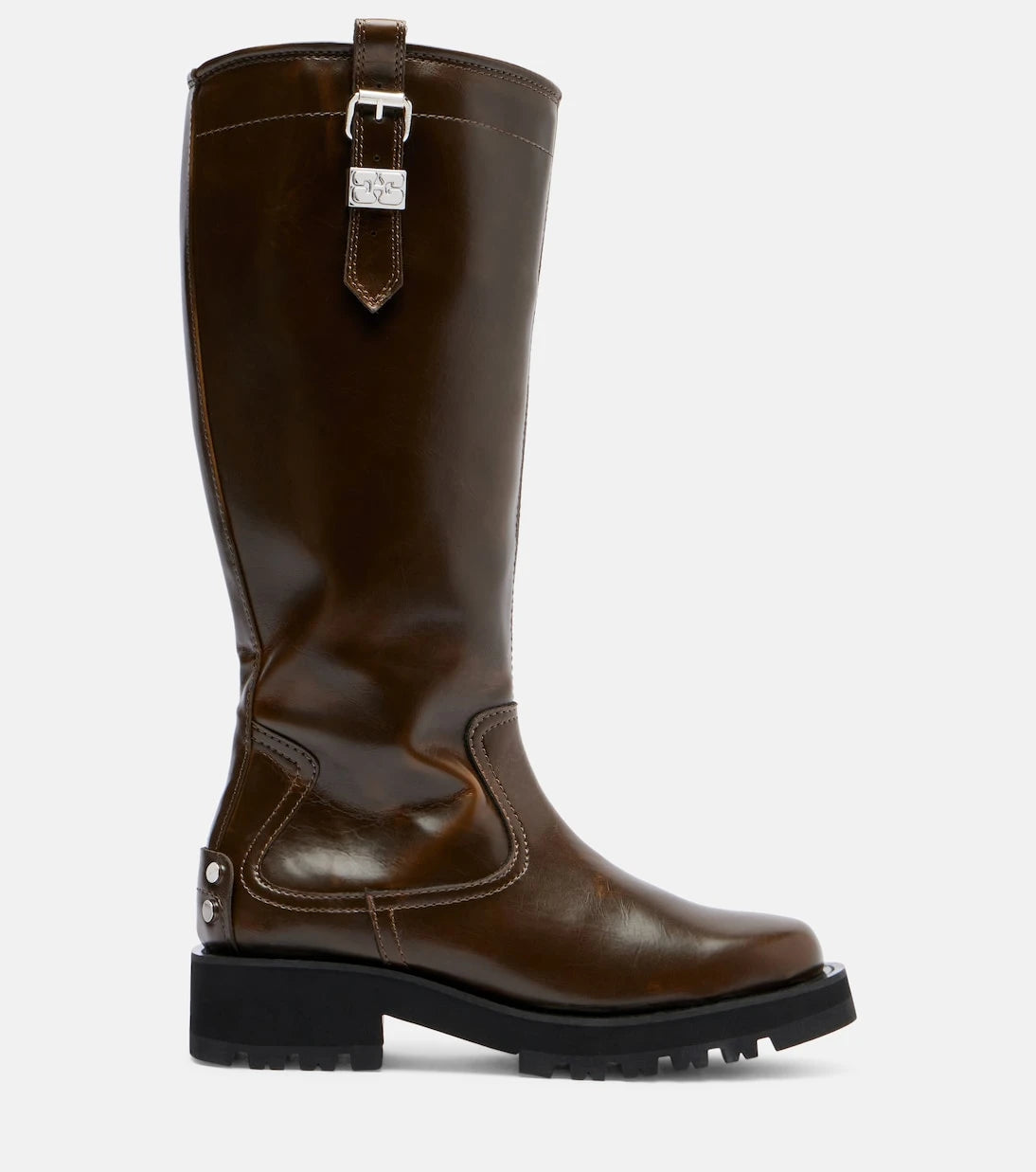 Ganni - Studs knee-high boots