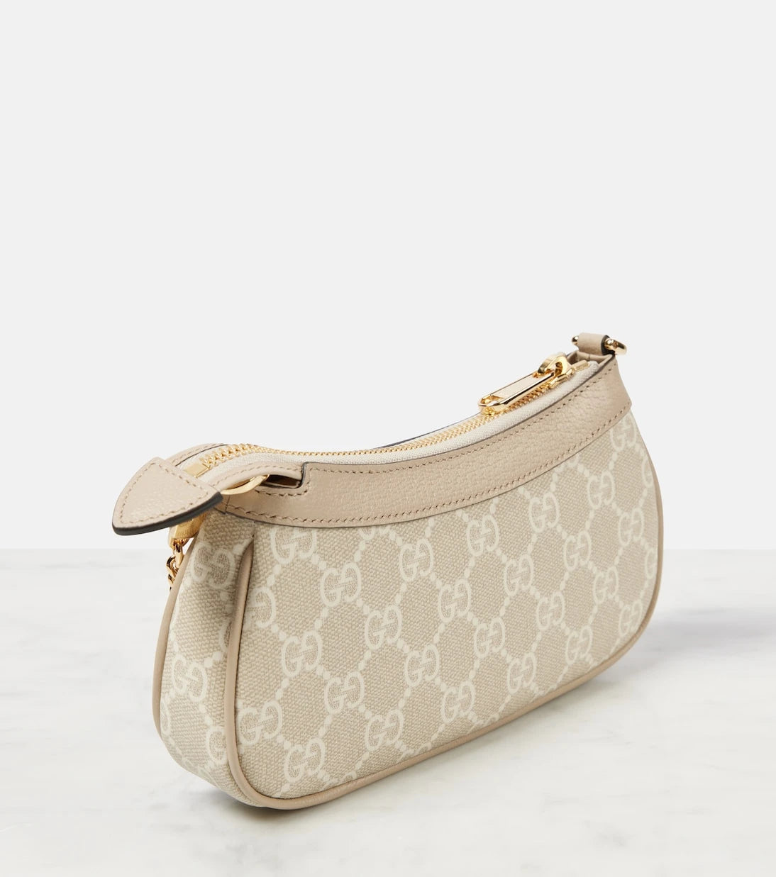 Gucci - Ophidia Mini leather-trimmed shoulder bag