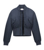 Blue Padded Bomber Jacket