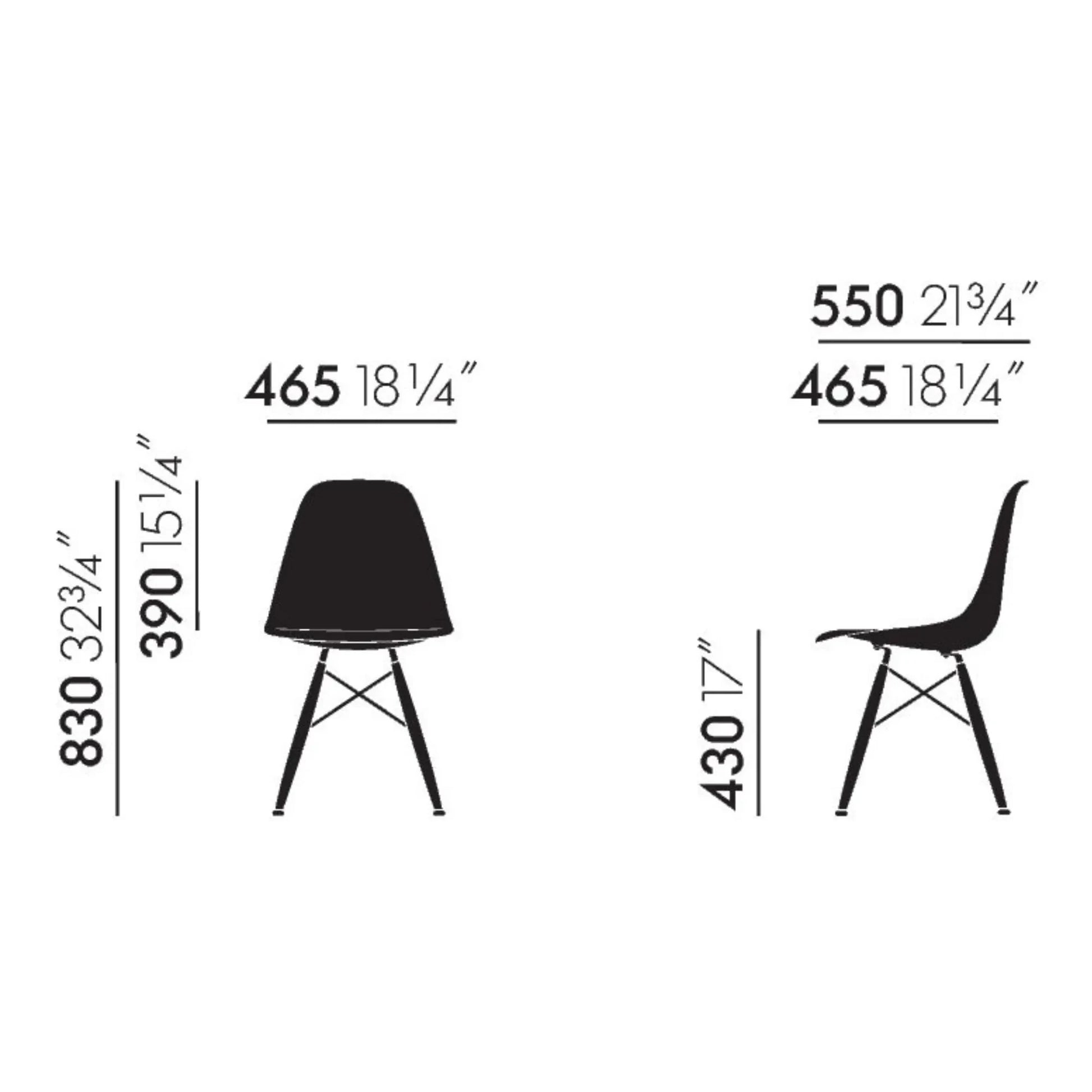 Vitra - DSW plastic chair - maple base - Charles &amp; Ray Eames | Granit