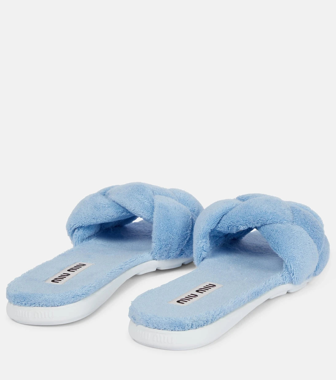 Miu Miu - Woven terry slides