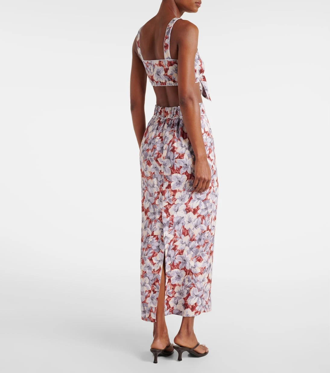 Posse - Luna floral linen crop top