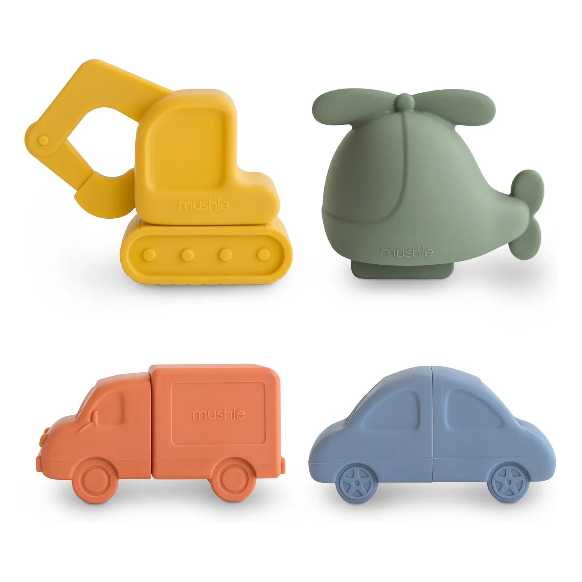 Mushie - Bath toys Vehicles - Set of 4