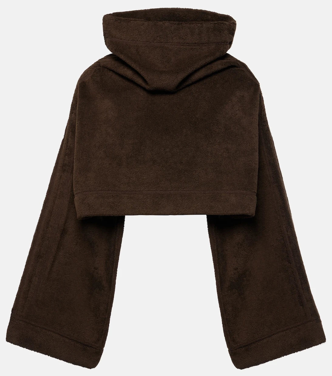 Alaïa - Cropped cotton terry hoodie