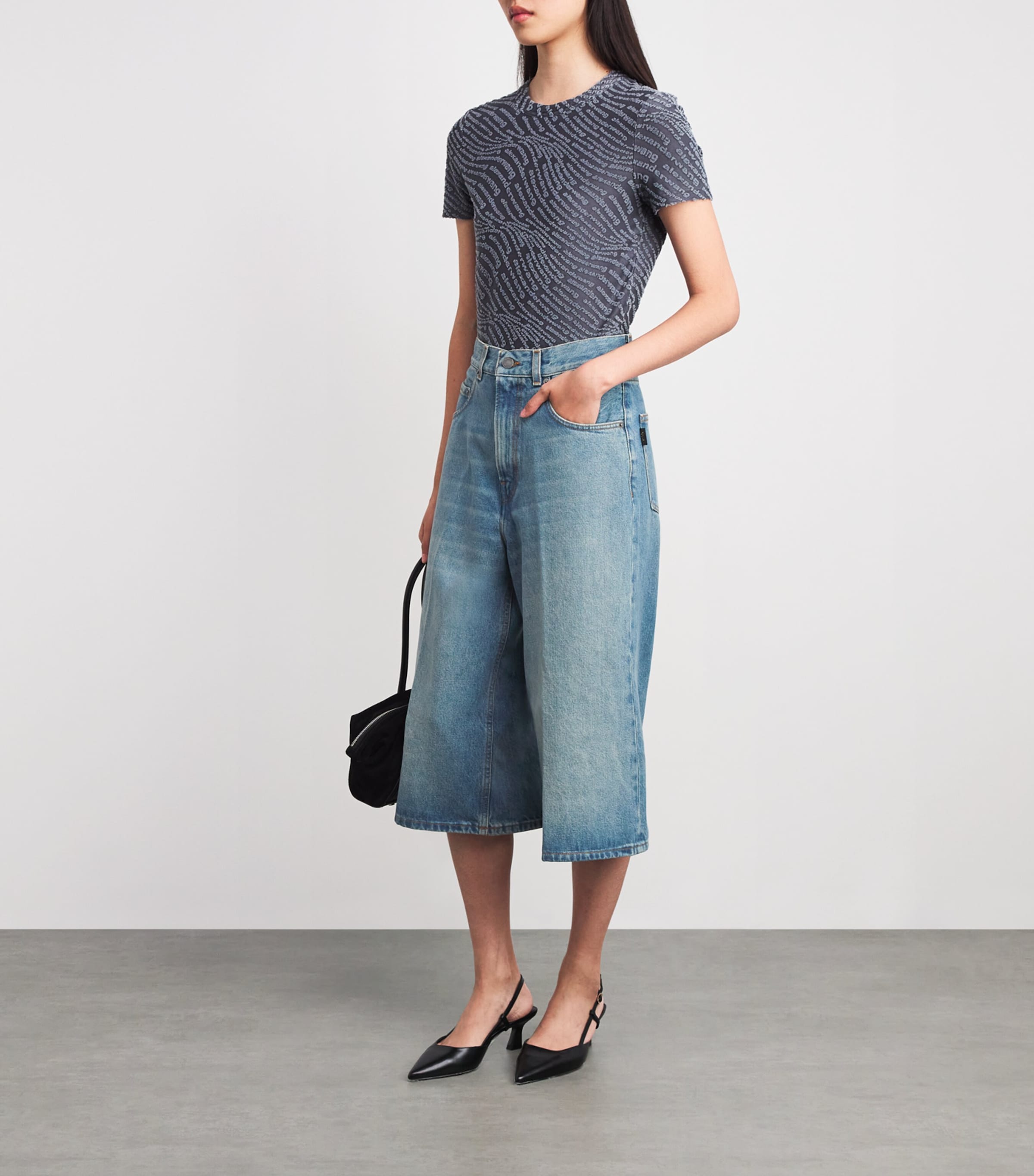 Haikure Blue Denim Belle Long Shorts