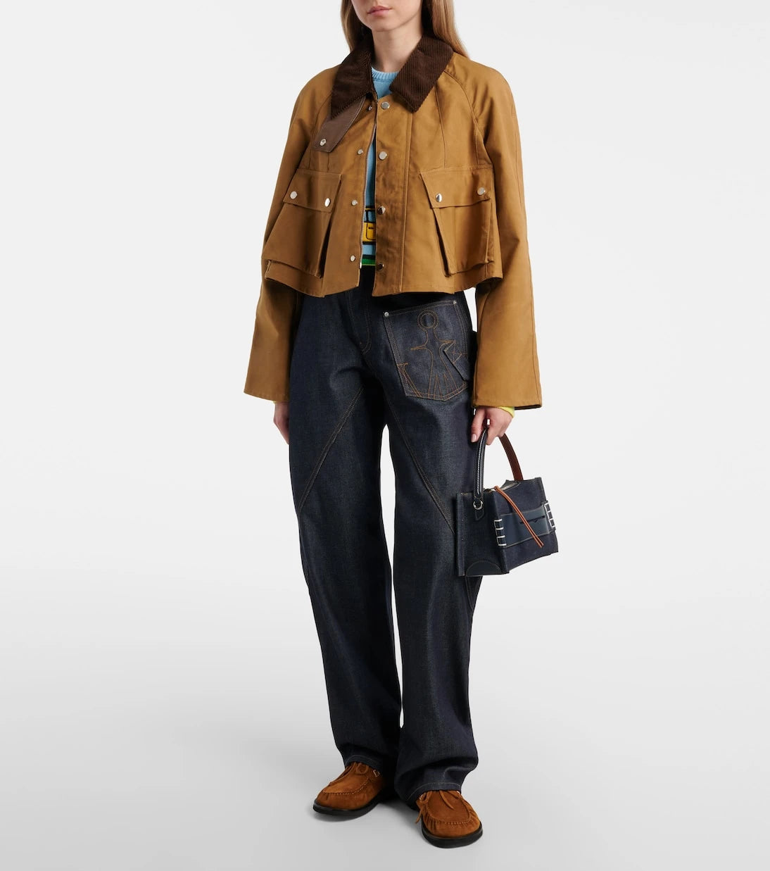 JW Anderson - Loafer Small denim shoulder bag