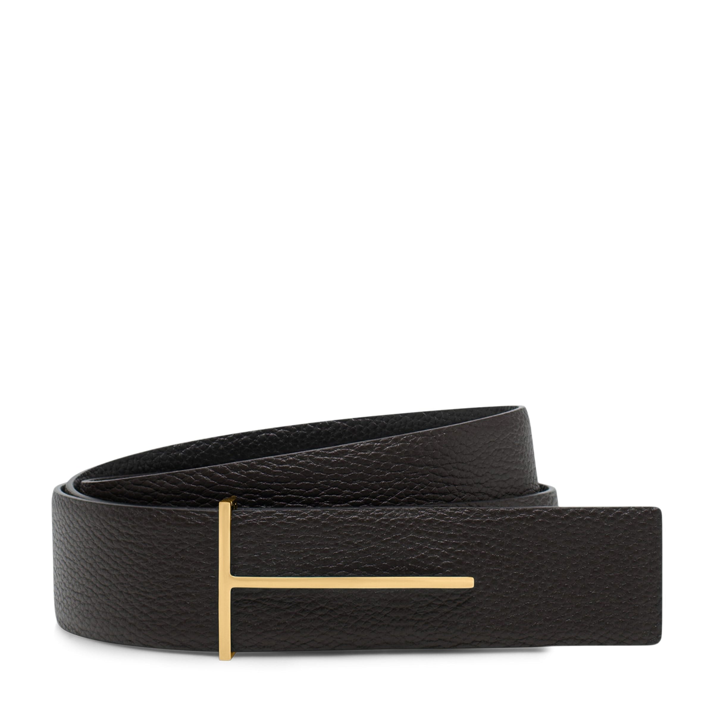 TOM FORD Calf Leather Reversible Slim T Belt