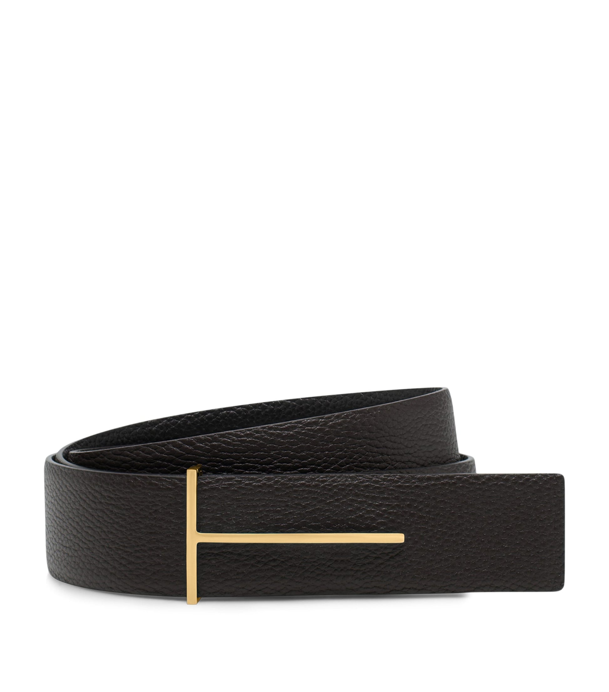 TOM FORD Calf Leather Reversible Slim T Belt