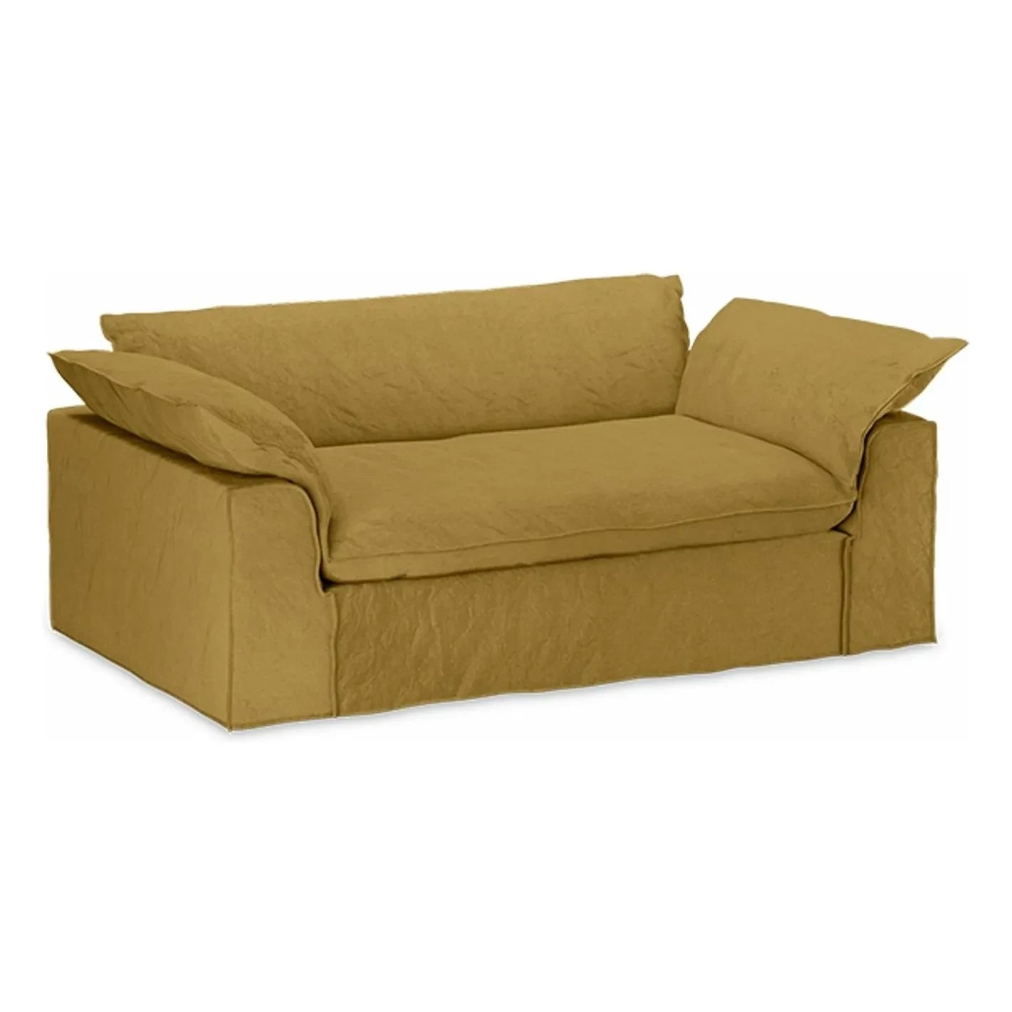 HKliving - 2-seater linen sofa Nomad | Ochre
