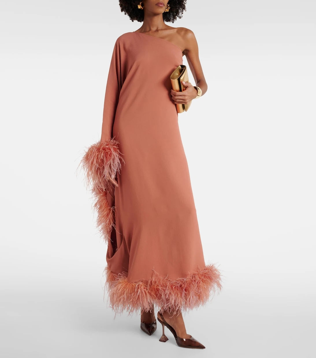Taller Marmo - Ubud Extravaganza feather-trimmed gown