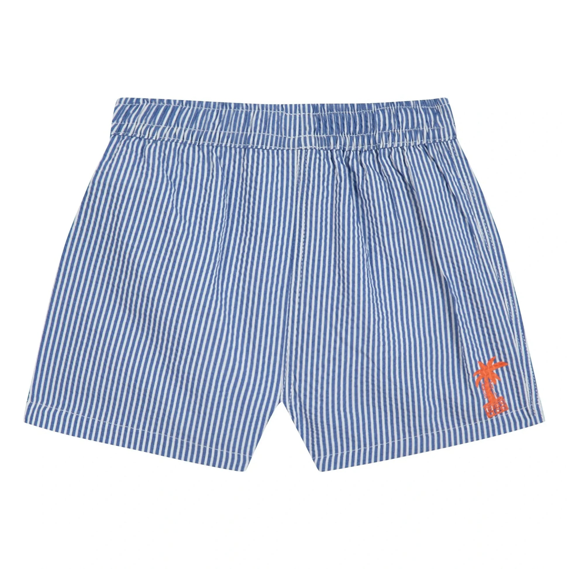 Bonton - Stripe Baby Swim Shorts | Azure blue