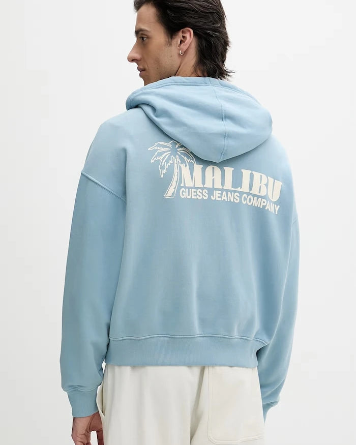 Guess Jeans erkek pamuklu kapüşonlu sweatshirt
