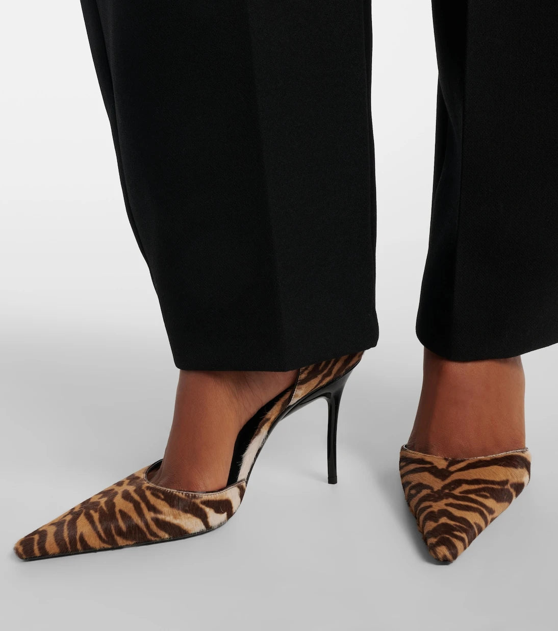 Alaïa - 90 tiger-print calf hair pumps