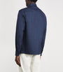 Paul & Shark Navy Wool-Silk-Linen-Blend Overshirt