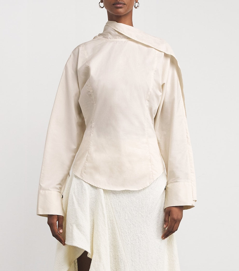 Cotton Sia Scarf Top CREMA