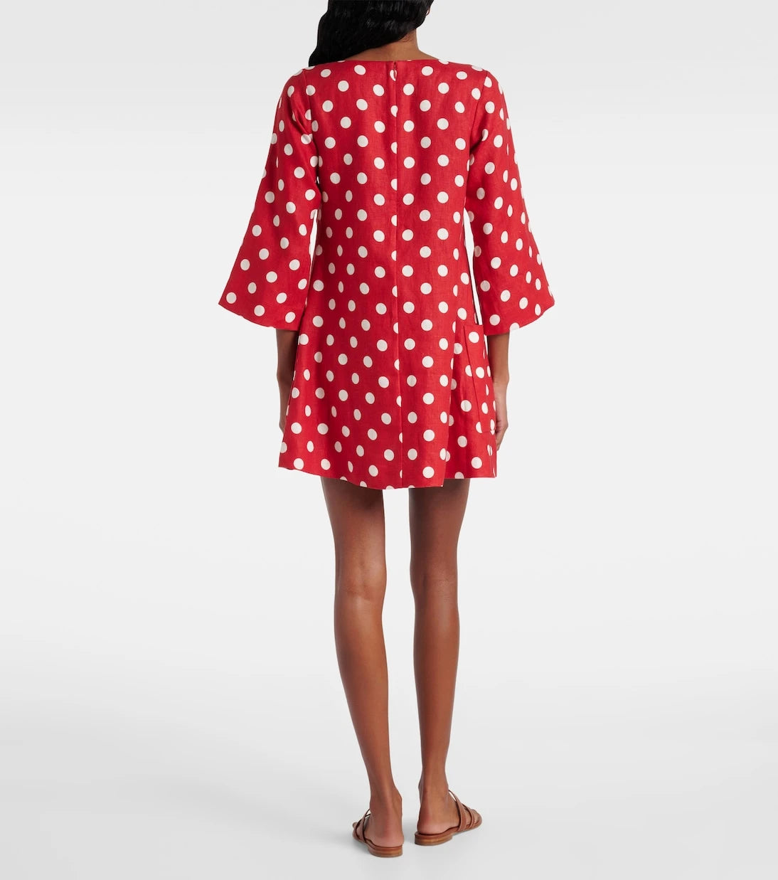 Posse - Nina polka-dot linen minidress