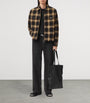 AllSaints Brown Organic Cotton Check Mathers Jacket