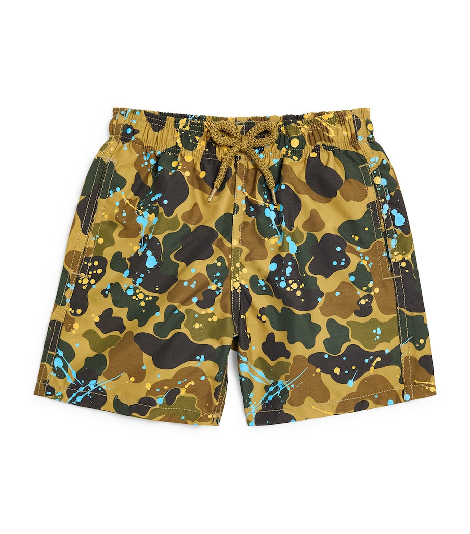 Palm Angels Kids x Vilebrequin Camo Painted Swim Shorts (4-12+ Years)