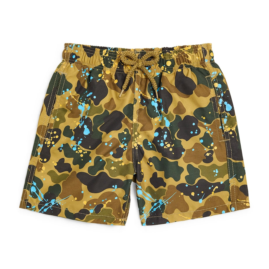 Palm Angels Kids x Vilebrequin Camo Painted Swim Shorts (4-12+ Years)