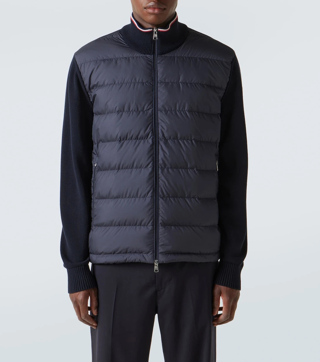 Moncler - Down-paneled cotton cardigan