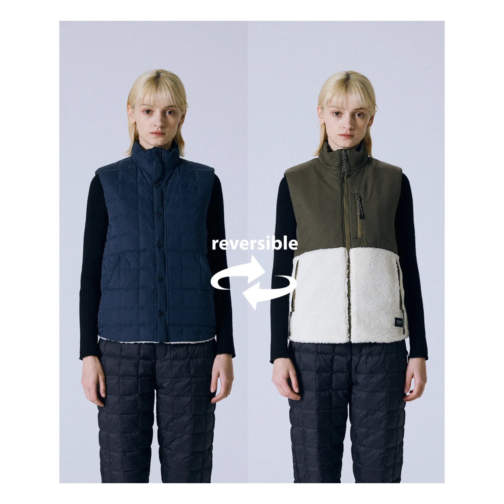 Taion - Mountain Reversible Vest | Navy blue