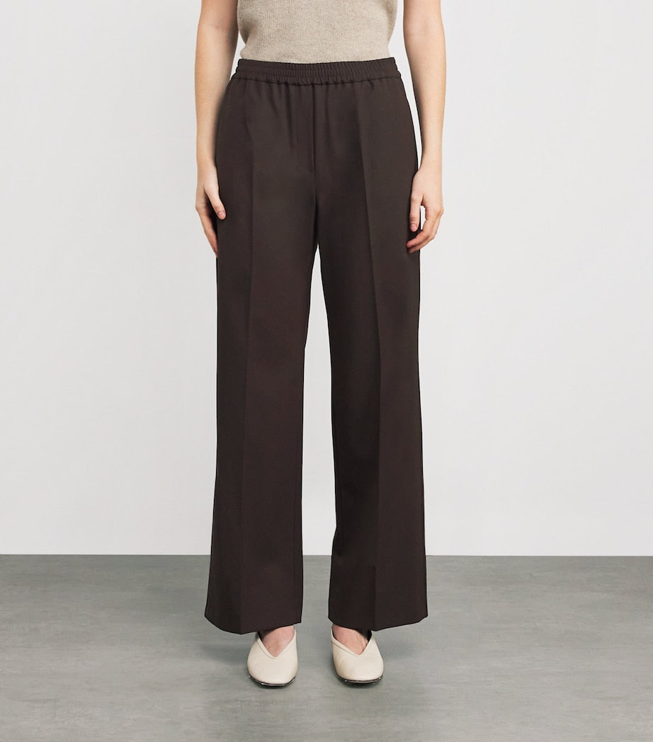Brown Wide-Leg Trousers