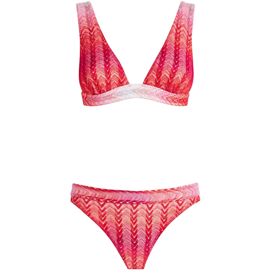 Missoni Red Ombré Zigzag Bikini