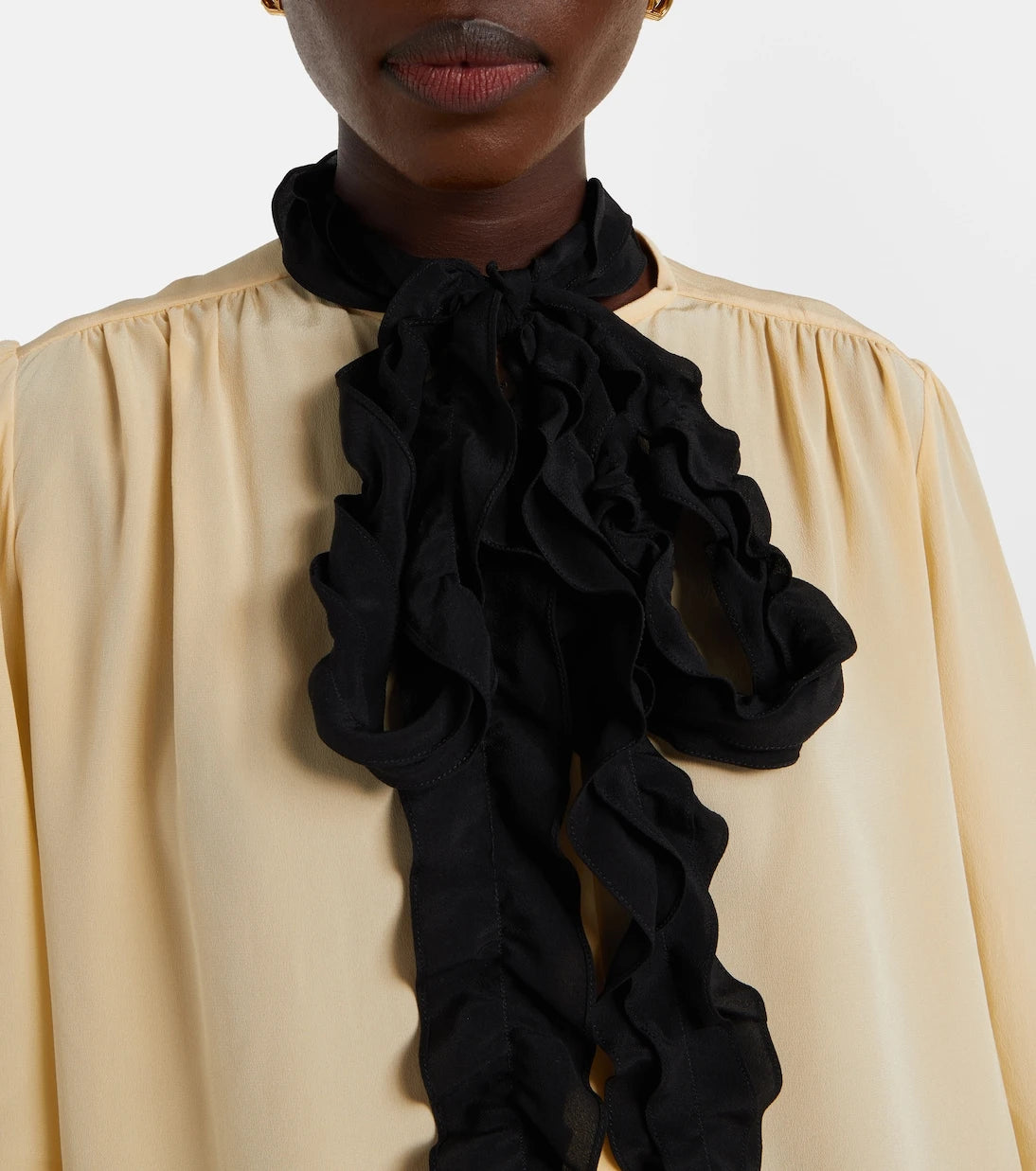 Valentino - Ruffled silk crêpe de chine blouse